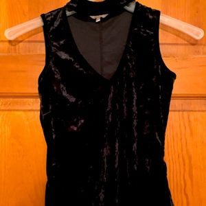 Y2k Crushed velvet low cut tank